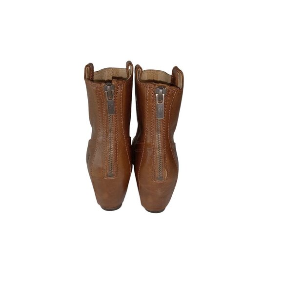 Frye Carson Women's Hidden Wedge Brown Leather Bootie Zip 5.5 - Picture 4 of 13